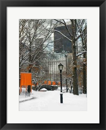 Framed The Gates & Love Bridge, Central Park by Igor Maloratsky