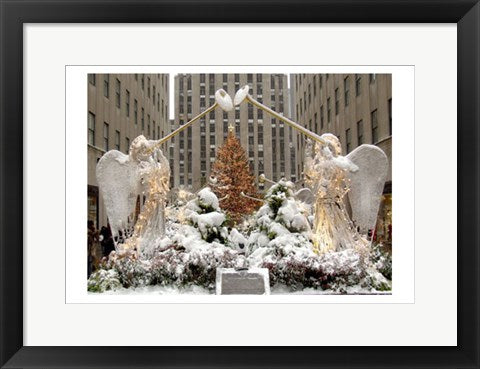 Framed Angels at Rockefeller Center by Igor Maloratsky | 13 x 19