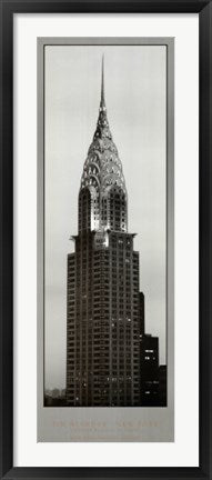 Framed Chrysler Building at Sunset by Jim Alinder | 39 3/8 x 13 13/16 Art ...