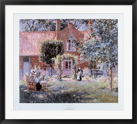 Framed Unpretentious Garden by Gari Melchers | 29 1/4 x 33 3/8