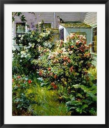 Framed A Backyard Garden by Abbott Fuller Graves | 32 x 26