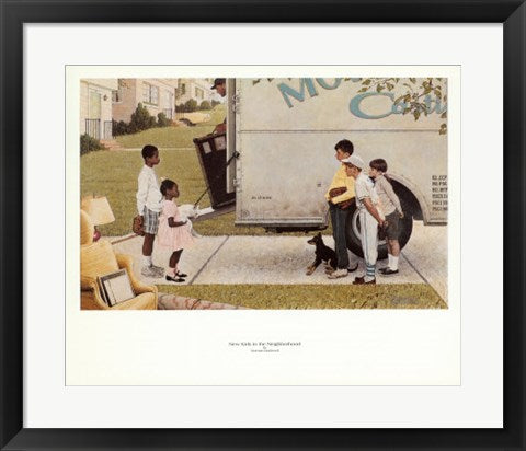 Framed New Kids in the Neighborhood by Norman Rockwell | 18 x 22