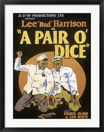 Framed Art A Pair O' Dice 28 x 22