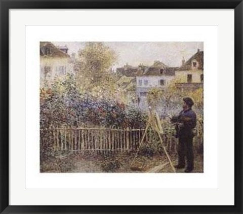 Framed Monet Painting in the Garden by Pierre-Auguste Renoir