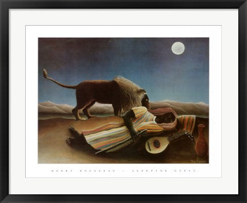 Framed Sleeping Gypsy by Henri Rousseau | 22 x 28