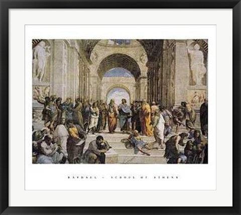 Framed School of Athens by Raphael - Raffaello Santi | 22 x 28