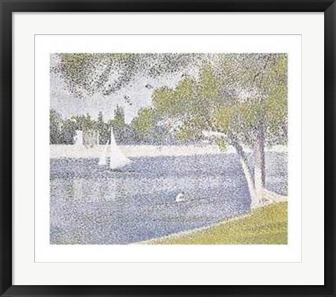 Framed Banks of Seine by Georges Seurat | 22 x 28