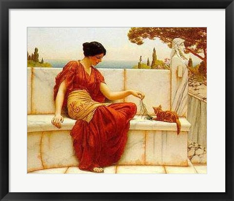 Framed Time to Play by John William Godward | 20 x 24