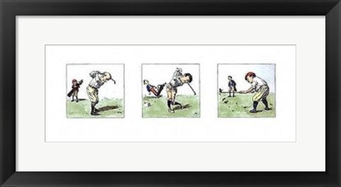 Framed Art The First Lesson by A.B. Frost | 8 x 20