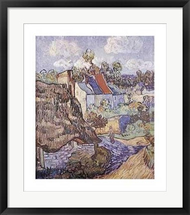 Framed House at Auvers by Vincent van Gogh | 28 x 22
