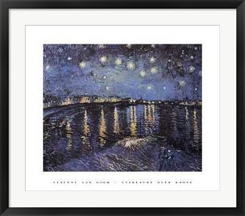Framed Starlight Over Rhone by Vincent van Gogh | 22 x 28