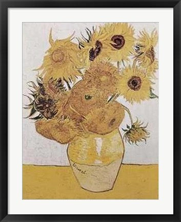 Framed Sunflowers II by Vincent van Gogh | 28 x 22