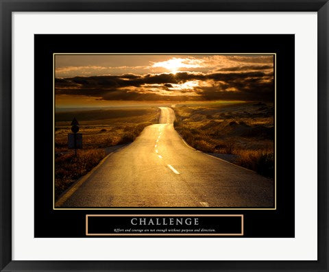 Framed Art Challenge - Road Framed Art for your Home Wall Decor 18x24 Artwork