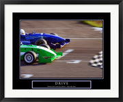 Framed Art Drive-Race Car Framed Art for your Home Wall Decor 18x24 Artwork