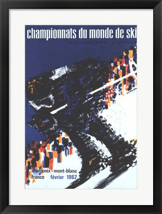 Framed Art Frame Art Chamonix World Championships by Constantin Oukhtomsky Wall Decor 18x24 Artwork