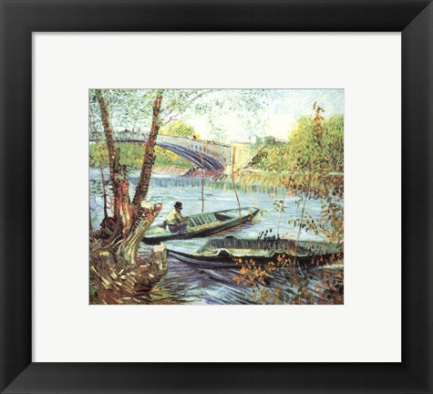 Framed Art Frame Art A Fisherman in His Boat by Vincent Van Gogh Wall Decor 18x24 Artwork