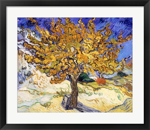 Framed Art The Mulberry Tree in Autumn, c.1889 by Vincent Van Gogh Wall Decor 18x24 Artwork