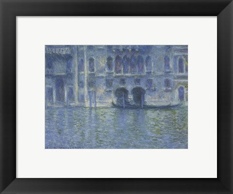 Framed Art Palazzo da Mula - Venice by Claude Monet Wall Decor 18x24 Artwork