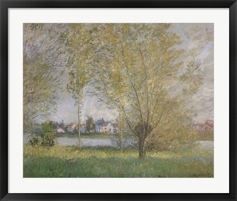 Framed Art Willows of Vetheuil by Claude Monet Wall Decor 18x24 Artwork