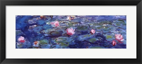 Framed Art Water Lilies (blue and purple) by Claude Monet Wall Decor 18x24 Artwork