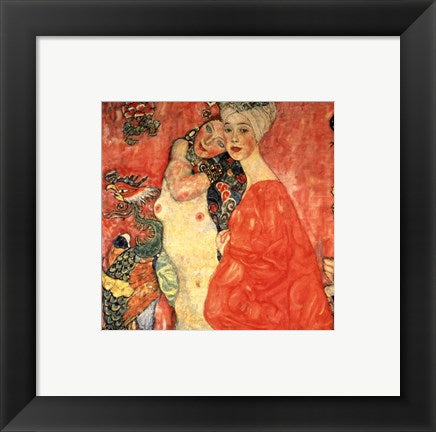 Framed Art The Friends, c.1917 by Gustav Klimt Wall Decor 18x24 Artwork