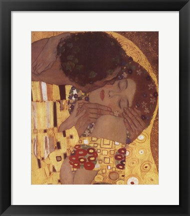 Framed Art The Kiss, c.1908 (detail) by Gustav Klimt Wall Decor 18x24 Artwork