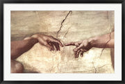 Creation of Adam (hands detail) by Michelangelo Buonarroti