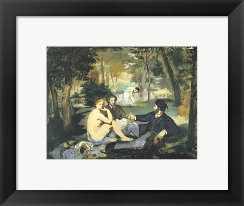 Framed Art Luncheon on the Grass by Edouard Manet Wall Decor 18x24 Artwork