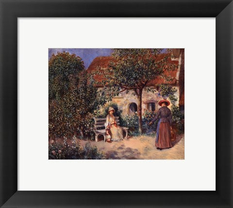 Framed Art Garden Scene in Brittany, c. 1886 by Pierre-Auguste Renoir Wall Decor 18x24 Artwork