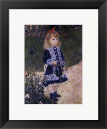 Framed Art Girl with a Watering Can by Pierre-Auguste Renoir Wall Decor 18x24 Artwork