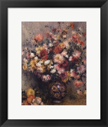Framed Art Dahlias by Pierre-Auguste Renoir Wall Decor 18x24 Artwork