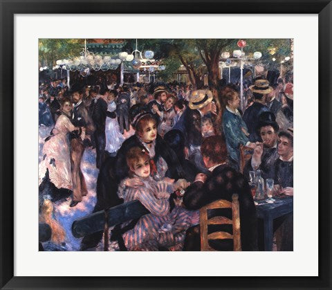 Framed Art Le Moulin de la Galette a Montmartre by Pierre-Auguste Renoir Wall Decor 18x24 Artwork