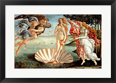 Framed Art The Birth of Venus by Sandro Botticelli Wall Decor 18x24 Artwork
