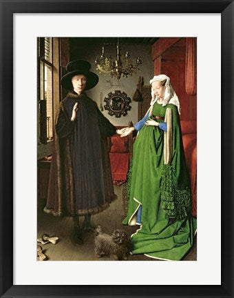Framed Art The Portrait of Giovanni Arnolfini and his Wife Giovanna Cenami by Jan Van Eyck Wall Decor 18x24 Artwork