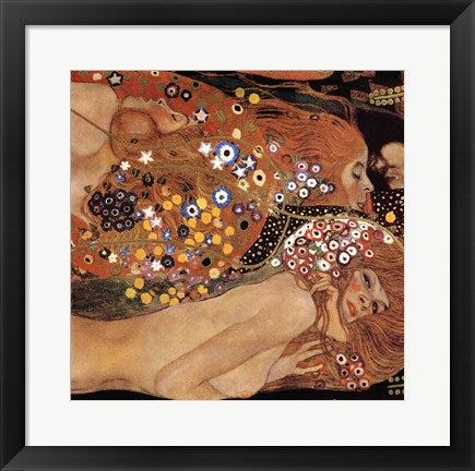 Framed Art Rough Water by Gustav Klimt Wall Decor 18x24 Artwork