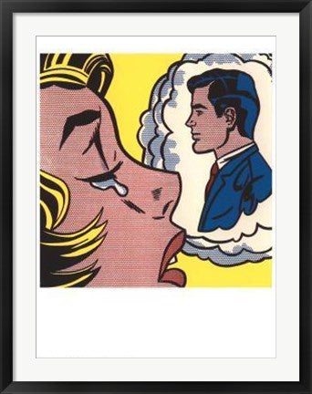 Framed Thinking of Him by Roy Lichtenstein | 23 ½ x 31 ½
