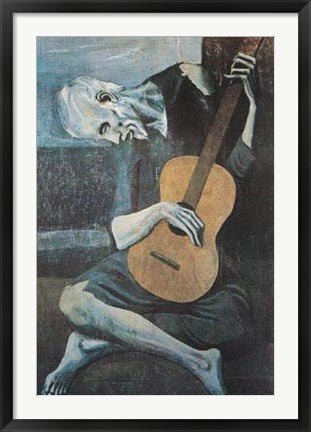 Framed Old Guitarist by Pablo Picasso | 36 x 24
