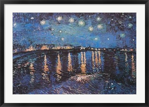 Framed Starlight Over the Rhone by Vincent van Gogh | 24 x 36
