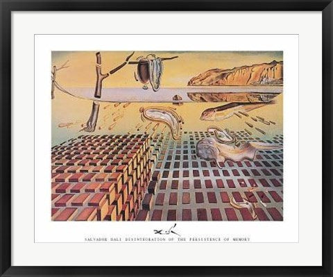 Framed Disintegration of the Peristence of Memory by Salvador Dali