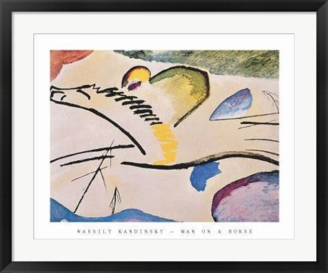Framed Man on a Horse by Wassily Kandinsky | 22 x 28
