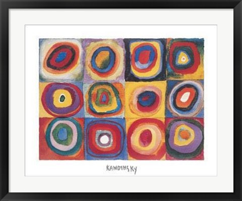 Framed Farbstudie by Wassily Kandinsky | 22 x 28