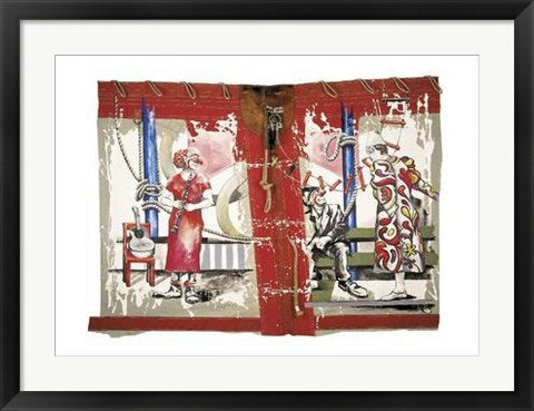 Framed Clown Trio by Rolf Knie | 19 3/4 x 27 1/2