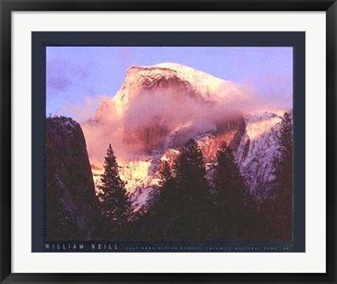 Framed Half Dome, Winter Sunset, Yosemite by William Neill