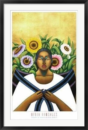 Framed Echoes of Unrestrained Beauty by Nivia Gonzalez | 36 x 24