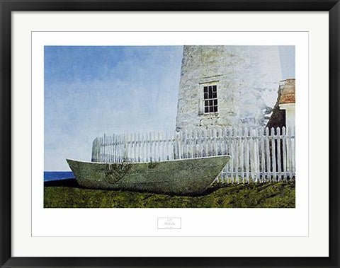 Framed Pemaquid Dory by Gary Akers | 24 x 32