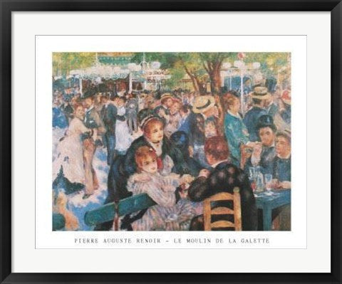 Framed Moulin de la Gallette by Pierre-Auguste Renoir | 22 x 28