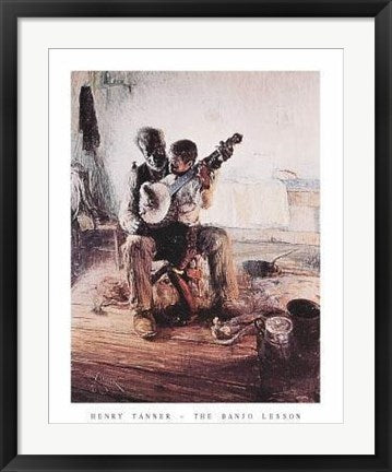 Framed Banjo Lesson by Henry Tanner | 28 x 22