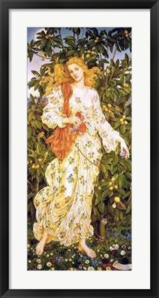 Framed Flora by Evelyn de Morgan | 27 1/2 x 14