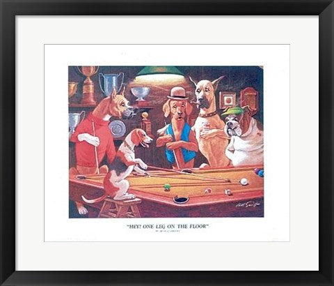 Framed Hey! One Leg on the Floor by Arthur Sarnoff | 16 x 20