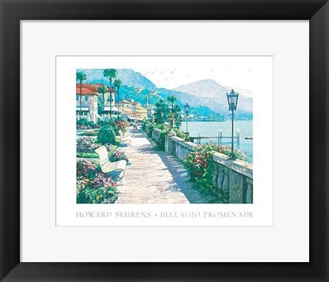 Framed Art Bellagio Promenade (small) by Howard Behrens | 11 x 14